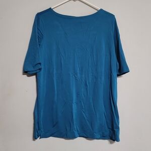 Relativity Teal Short Sleeve Women's Top